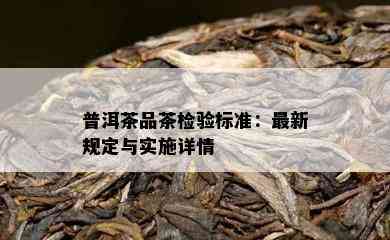 普洱茶品茶检验标准：最新规定与实施详情