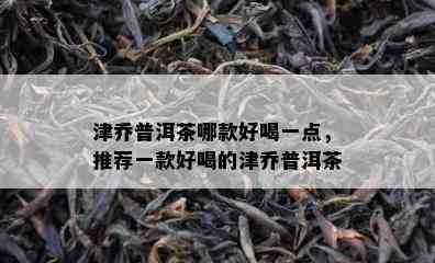 津乔普洱茶哪款好喝一点，推荐一款好喝的津乔普洱茶