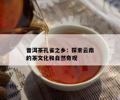 普洱茶孔雀之乡：探索云南的茶文化和自然奇观