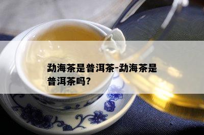 勐海茶是普洱茶-勐海茶是普洱茶吗?