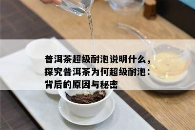 普洱茶超级耐泡说明什么，探究普洱茶为何超级耐泡：背后的原因与秘密