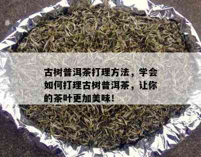 古树普洱茶打理方法，学会如何打理古树普洱茶，让你的茶叶更加美味！