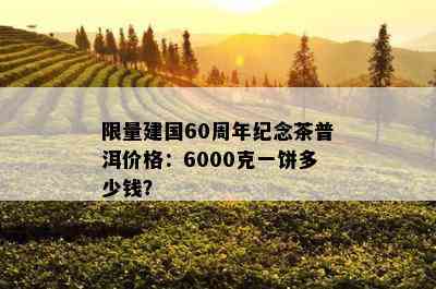   建国60周年纪念茶普洱价格：6000克一饼多少钱？