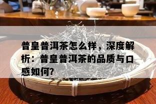 普皇普洱茶怎么样，深度解析：普皇普洱茶的品质与口感如何？