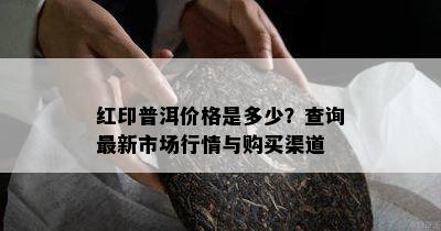 红印普洱价格是多少？查询最新市场行情与购买渠道