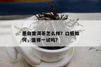 墨白普洱茶怎么样？口感如何，值得一试吗？