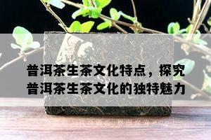 普洱茶生茶文化特点，探究普洱茶生茶文化的特别魅力