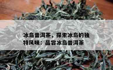 冰岛普洱茶，探索冰岛的特别风味：品尝冰岛普洱茶