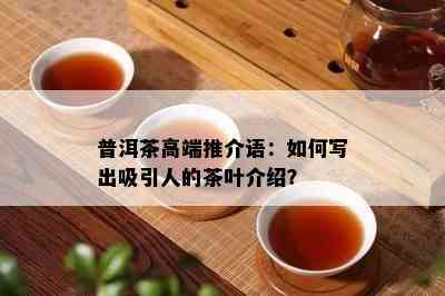 普洱茶高端推介语：怎样写出吸引人的茶叶介绍？