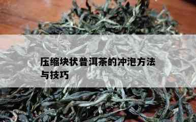 压缩块状普洱茶的冲泡方法与技巧