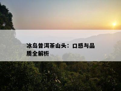 冰岛普洱茶山头：口感与品质全解析