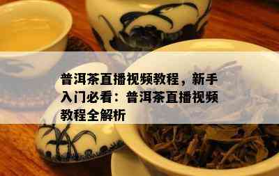 普洱茶直播视频教程，新手入门必看：普洱茶直播视频教程全解析