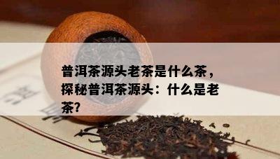 普洱茶源头老茶是什么茶，探秘普洱茶源头：什么是老茶？