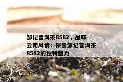 邹记普洱茶8582，品味云南风情：探索邹记普洱茶8582的独特魅力