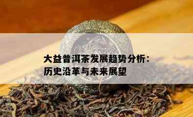 大益普洱茶发展趋势分析：历史沿革与未来展望