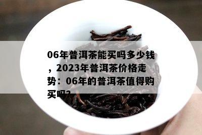 06年普洱茶能买吗多少钱，2023年普洱茶价格走势：06年的普洱茶值得购买吗？