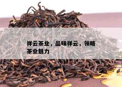 祥云茶业，品味祥云，领略茶业魅力