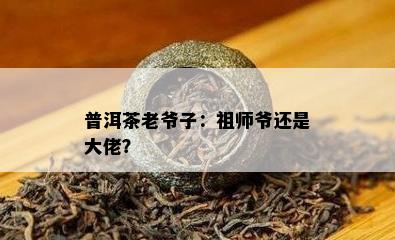 普洱茶老爷子：祖师爷还是大佬？