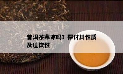 普洱茶寒凉吗？探讨其性质及适饮性