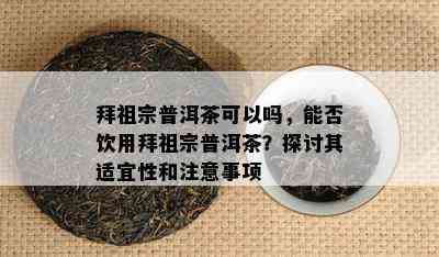 拜祖宗普洱茶可以吗，能否饮用拜祖宗普洱茶？探讨其适宜性和注意事项