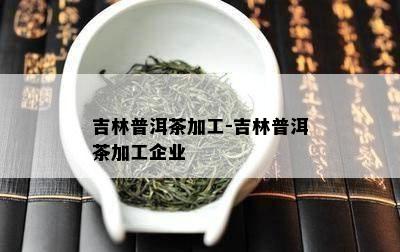 吉林普洱茶加工-吉林普洱茶加工企业