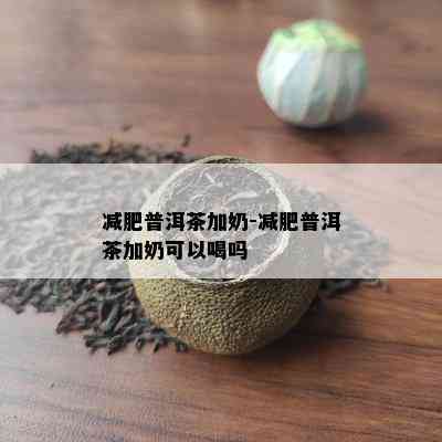 减肥普洱茶加奶-减肥普洱茶加奶可以喝吗