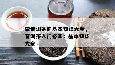 做普洱茶的基本知识大全，普洱茶入门必知：基本知识大全