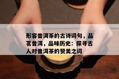 形容普洱茶的古诗词句，品茗普洱，品味历史：探寻古人对普洱茶的赞美之词