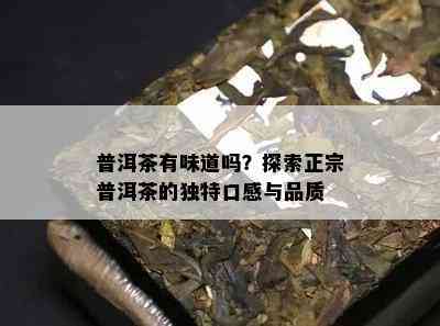 普洱茶有味道吗？探索正宗普洱茶的独特口感与品质