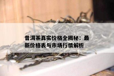 普洱茶真实价格全揭秘：最新价格表与市场行情解析