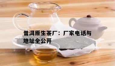 普洱原生茶厂：厂家电话与地址全公开