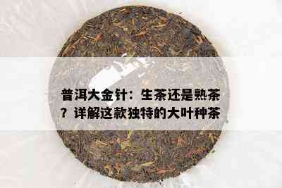 普洱大金针：生茶还是熟茶？详解这款特别的大叶种茶