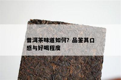 普洱茶味道怎样？品鉴其口感与好喝程度