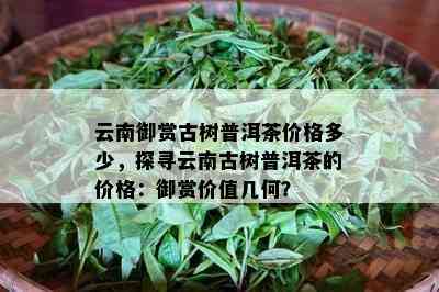 云南御赏古树普洱茶价格多少，探寻云南古树普洱茶的价格：御赏价值几何？