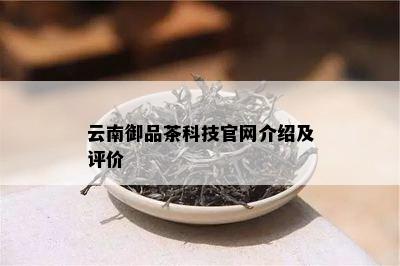 云南御品茶科技官网介绍及评价