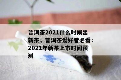 普洱茶2021什么时候出新茶，普洱茶爱好者必看：2021年新茶上市时间预测