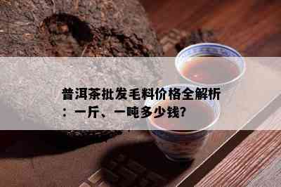 普洱茶批发毛料价格全解析：一斤、一吨多少钱？