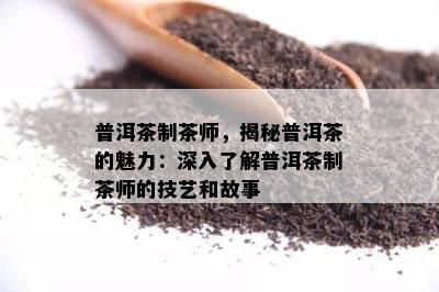 普洱茶制茶师，揭秘普洱茶的魅力：深入熟悉普洱茶制茶师的技艺和故事