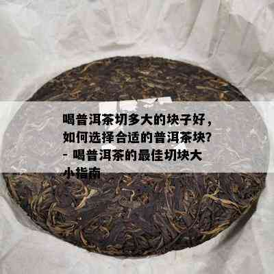 喝普洱茶切多大的块子好，如何选择合适的普洱茶块？- 喝普洱茶的更佳切块大小指南