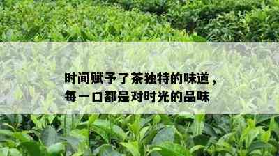 时间赋予了茶独特的味道，每一口都是对时光的品味