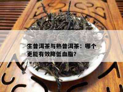 生普洱茶与熟普洱茶：哪个更能有效减少血脂？