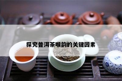 探究普洱茶喉韵的关键因素