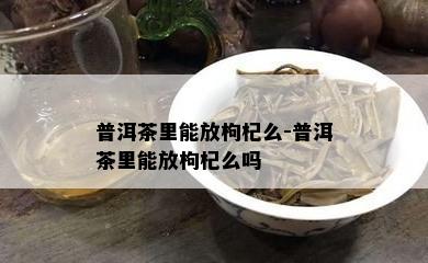 普洱茶里能放枸杞么-普洱茶里能放枸杞么吗