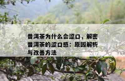 普洱茶为什么会涩口，解密普洱茶的涩口感：起因解析与改善方法