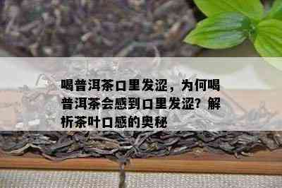 喝普洱茶口里发涩，为何喝普洱茶会感到口里发涩？解析茶叶口感的奥秘