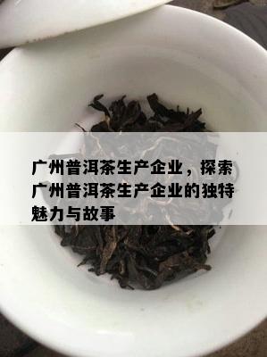 广州普洱茶生产企业，探索广州普洱茶生产企业的特别魅力与故事