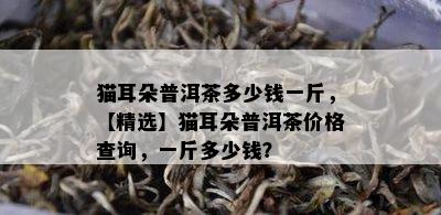 猫耳朵普洱茶多少钱一斤，【精选】猫耳朵普洱茶价格查询，一斤多少钱？