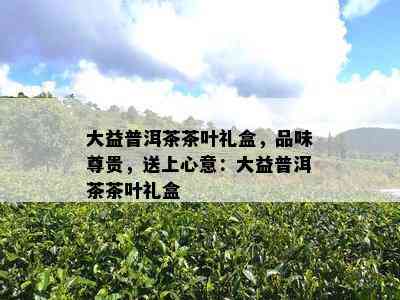 大益普洱茶茶叶礼盒，品味尊贵，送上心意：大益普洱茶茶叶礼盒