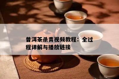 普洱茶杀青视频教程：全过程详解与播放链接