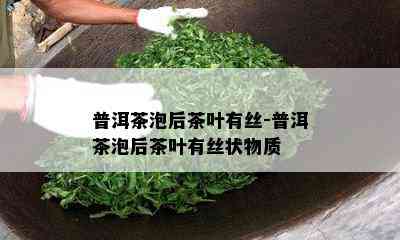 普洱茶泡后茶叶有丝-普洱茶泡后茶叶有丝状物质